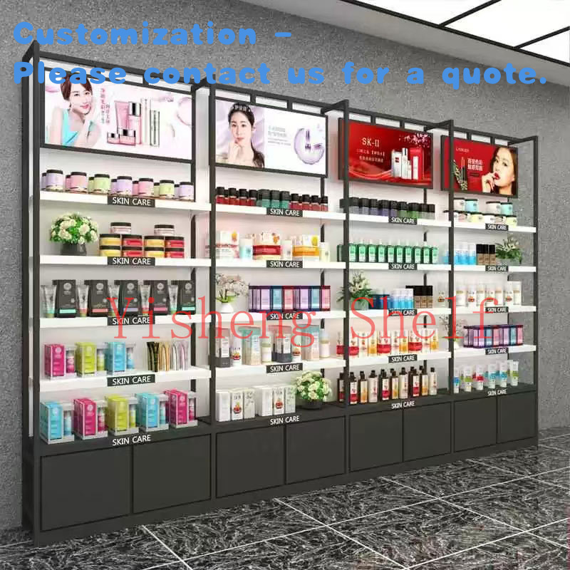 Beauty Makeup Shop - ชั้นวางเครื่องสำอางแบบโลหะสำหรับซุปเปอร์มาร์เก็ต ดีไซน์ใหม่ แข็งแรง ทนทาน สำหรับโชว์เครื่องสำอาง ผลิตภัณฑ์บำรุงผิว