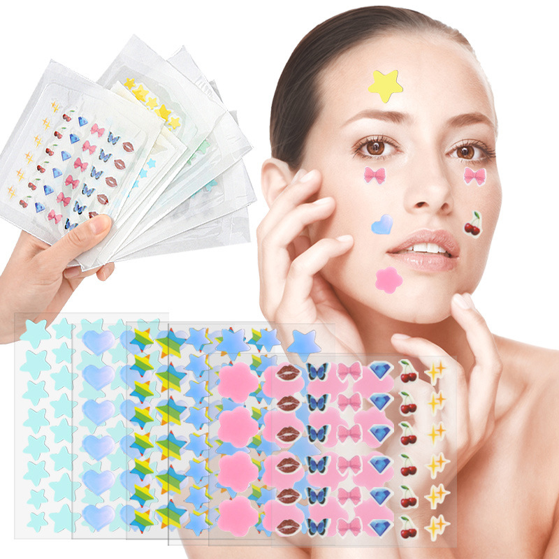 Beauty For You Makeup - แผ่นแปะสิวการ์ตูนสีสันสดใส บำรุงผิว ปกปิดจุดด่างดำบนใบหน้า เครื่องมือแต่งหน้าเพื่อความงาม