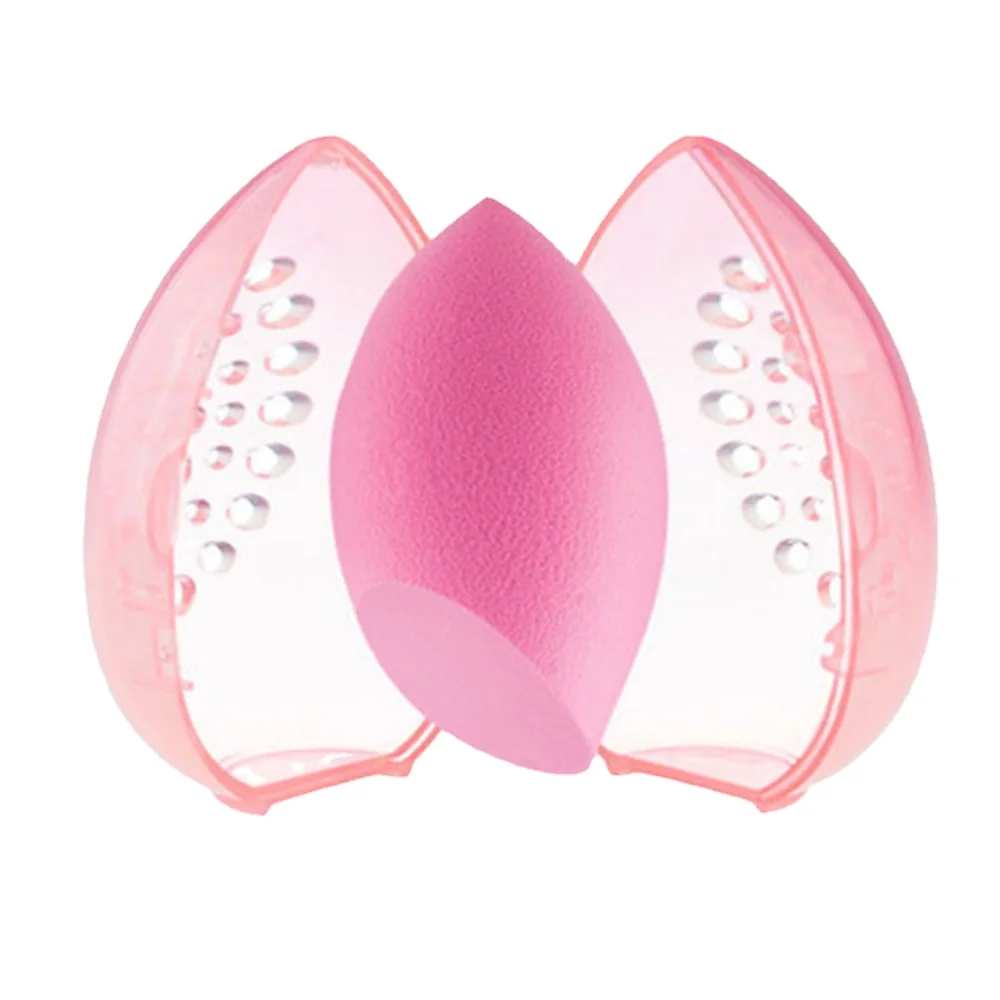 Beauty Makeup Egg - กล่องเก็บฟองน้ําเครื่องสําอางแต่งหน้าแป้งพัฟที่ว่างเปล่ารูปไข่กรอบพัฟโปร่งใสกรณีแห้ง Make Up ฟองน้ําผู้ถือ Organizer