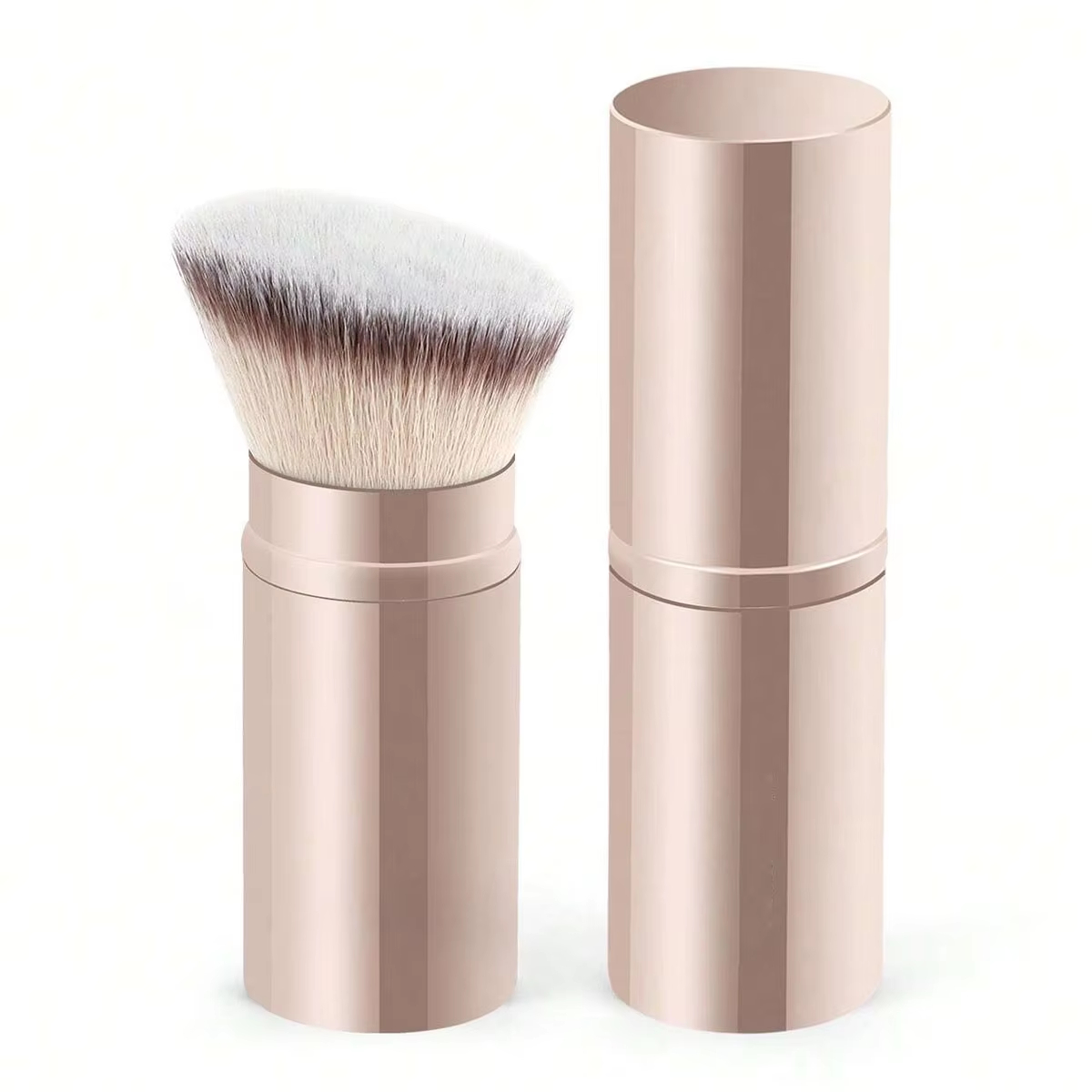 Makeup Beauty Ro - แปรงแต่งหน้าแบบหัวเฉียงมืออาชีพ 1 ชิ้น, แปรงแต่งหน้า, แปรงปัดแก้ม, แปรงรองพื้น,