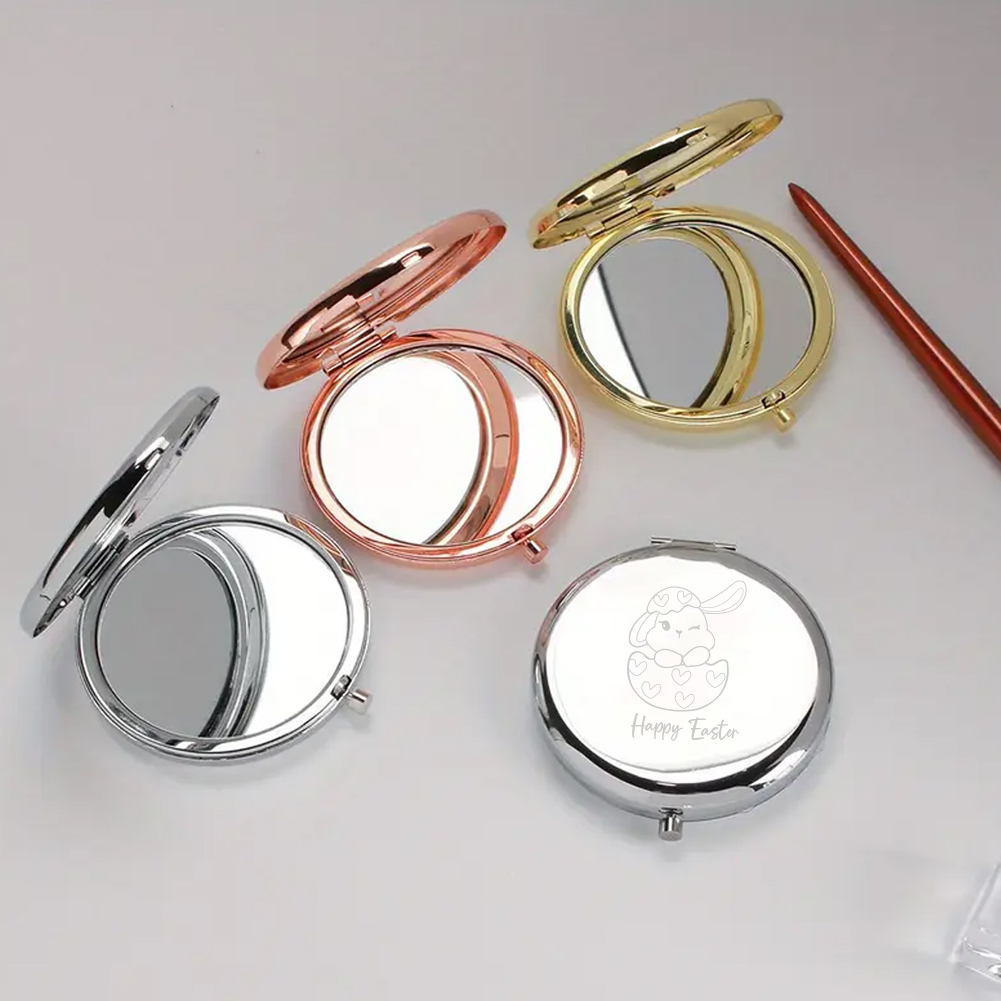 Beauty For You Makeup - กระจกพกพาลายการ์ตูนกระต่ายน่ารัก 1 ชิ้น กระจกแต่งหน้าทรงกลม กระจกวงกลม ของที่ระลึกงานพิธีต่างๆ