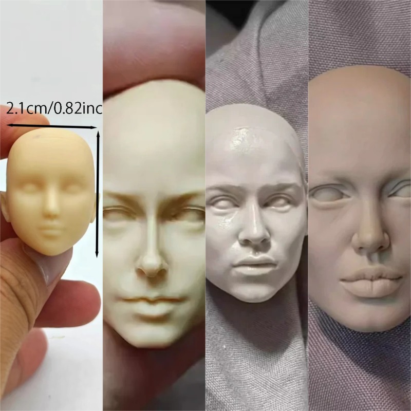 Beauty Makeup Edit - หัวโมเดลทหารหญิงยุโรป ขนาด 1/6 แบบเปลือย แต่งหน้า ทำจากวัสดุพลาสติกสีขาว
