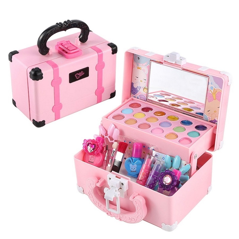 Beauty Kiss Makeup - ชุดเครื่องสำอางเด็ก ลิปสติก ของเล่นแต่งหน้า ชุดของเล่นเสริมสร้างจินตนาการ ของเล่นเสริมพัฒนาการเด็กผู้หญิง ชุดของเล่นแต่งหน้าเจ้าหญิง