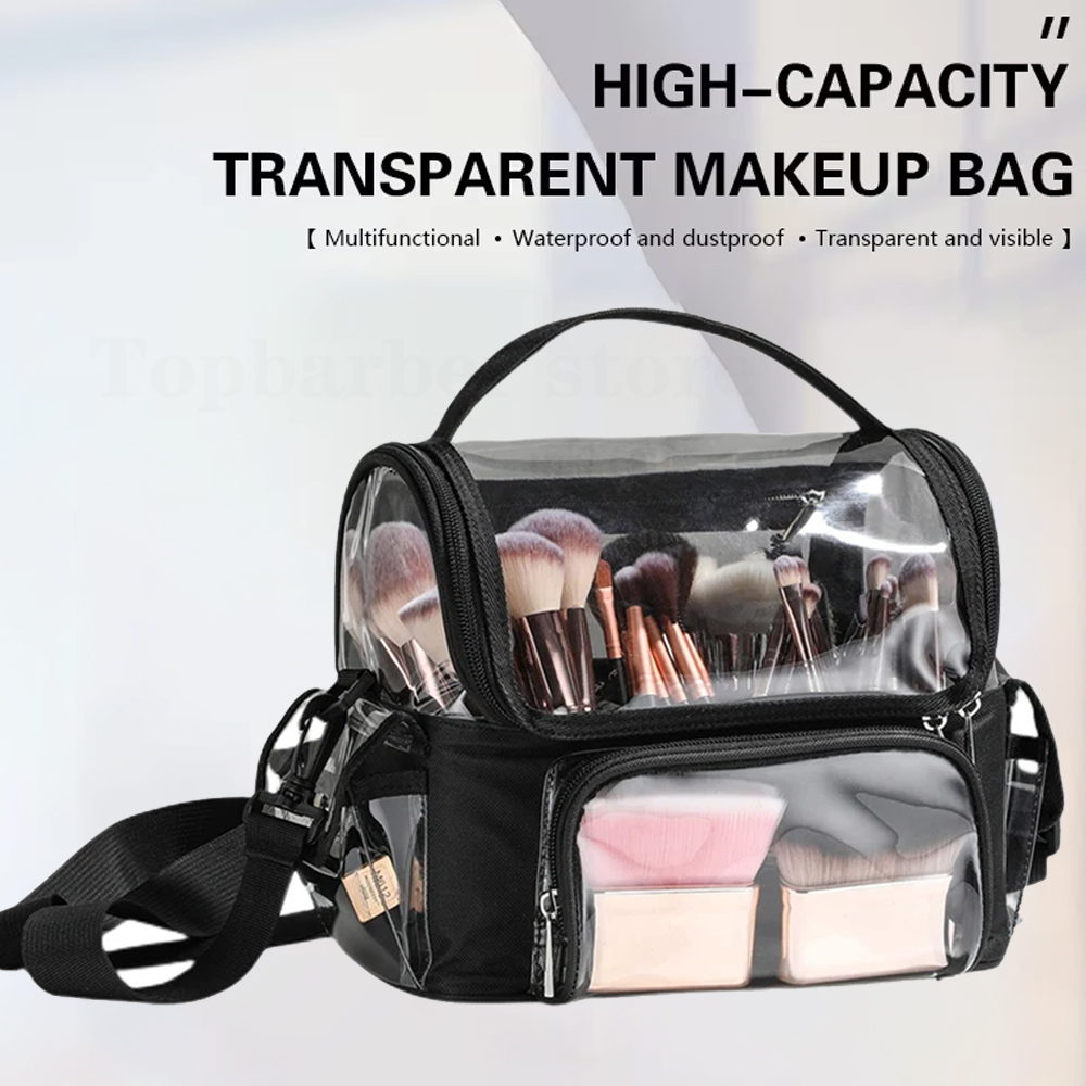 Makeup Beauty Ro - ผู้ถือแปรงแต่งหน้ากระเป๋าเป้สะพายหลังแต่งหน้าศิลปินกระเป๋าเดินทางกันน้ําเครื่องสําอางค์กระเป๋าปรับสายรัด Divider
