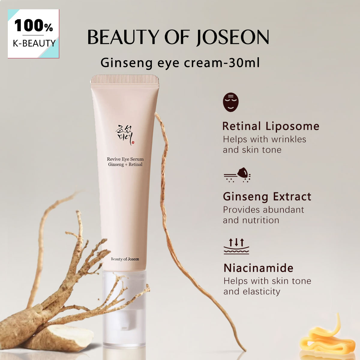 Makeup Beauty Of Joseon - BEAUTY OF JOSEON ครีมบำรุงรอบดวงตาโสม 30 มล.,