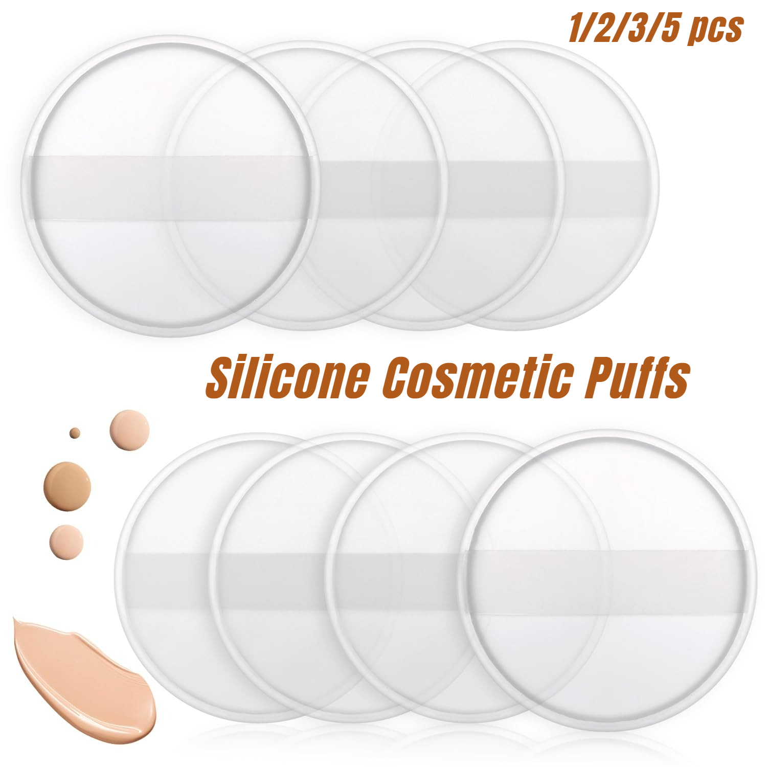 1-5 ชิ้นซิลิโคนพัฟแต่งหน้าแบบน - Beauty Makeup Blender บทวิจารณ์และราคา