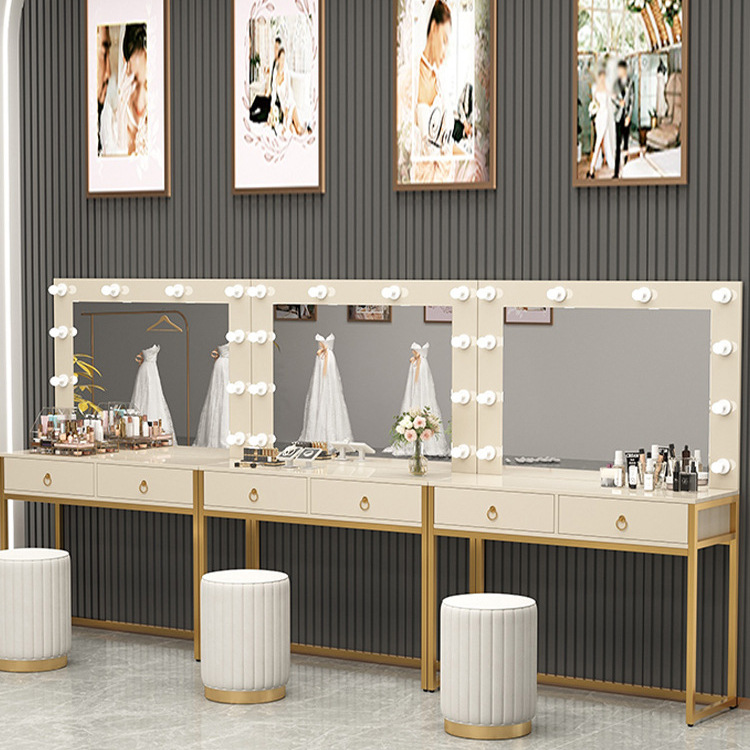 โต๊ะเครื่องแป้งพร้อมกระจกไฟในต - Beauty Makeup School บทวิจารณ์และราคา