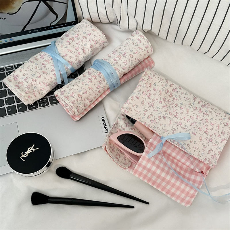 กระเป๋าเก็บแปรงแต่งหน้าลายผ้าส - Beauty Makeup Organizer บทวิจารณ์และราคา