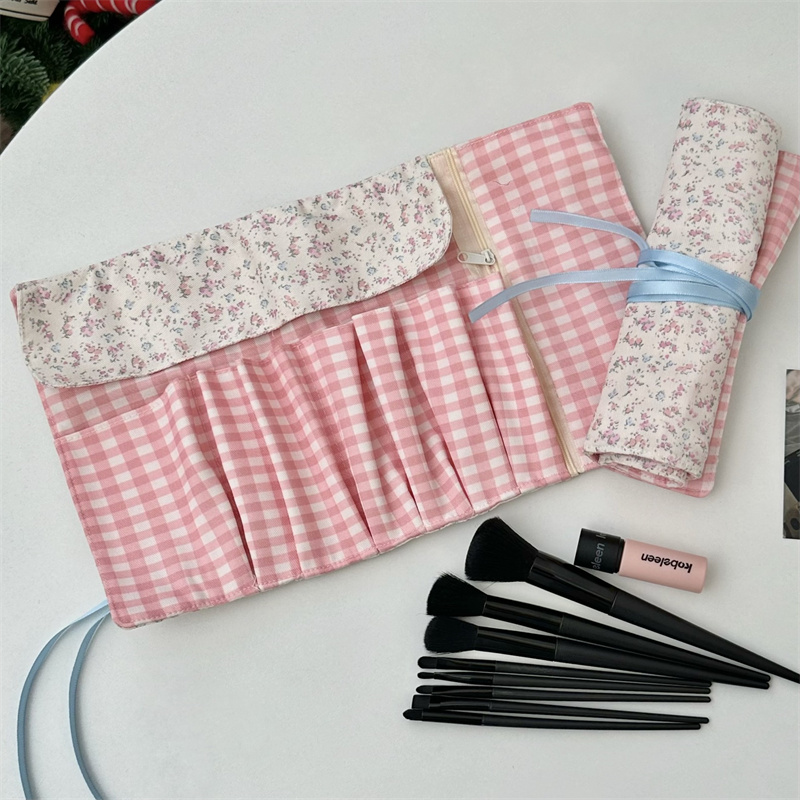 กระเป๋าเก็บแปรงแต่งหน้าลายผ้าส - Beauty Makeup Organizer บทวิจารณ์และราคา