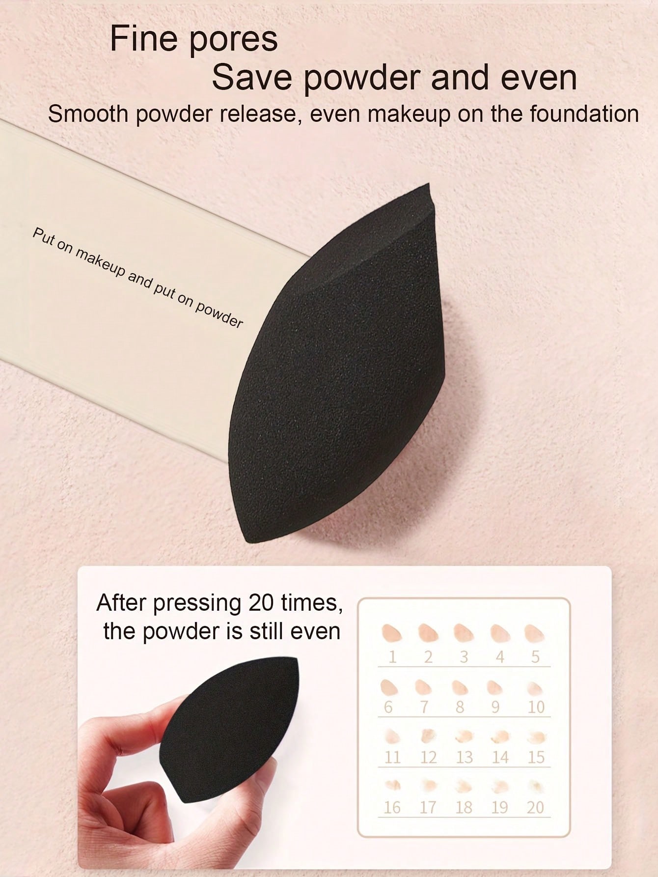 ชุดฟองน้ำแต่งหน้ารูปไข่สีดำ 8/ - Beauty Makeup Blender บทวิจารณ์และราคา