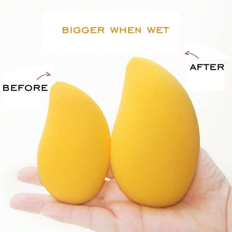 12/2pcs Mango Shape Soft แต่งห - Beauty Makeup Blender บทวิจารณ์และราคา