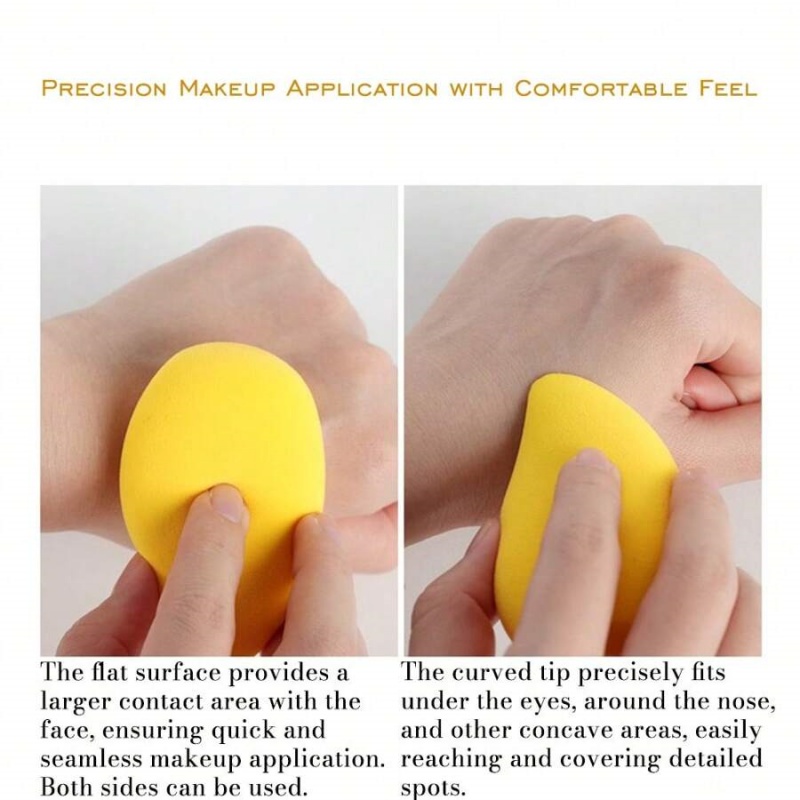 12/2pcs Mango Shape Soft แต่งห - Beauty Makeup Blender บทวิจารณ์และราคา