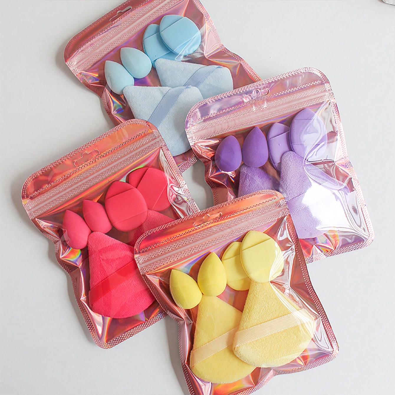 ชุดพัฟแต่งหน้าแบบสามเหลี่ยม 6  - Beauty Makeup Egg บทวิจารณ์และราคา
