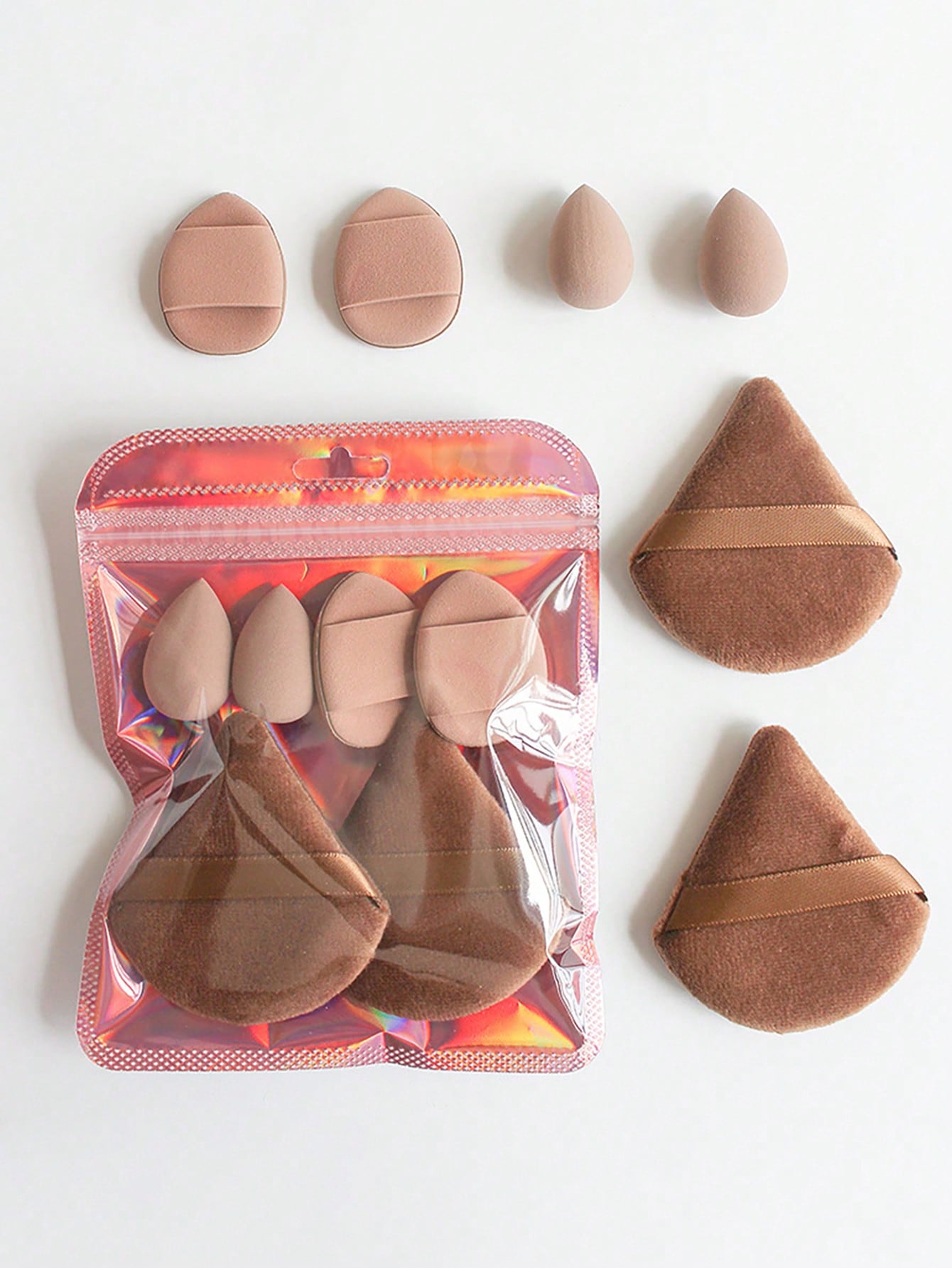 ชุดพัฟแต่งหน้าแบบสามเหลี่ยม 6  - Beauty Makeup Egg บทวิจารณ์และราคา