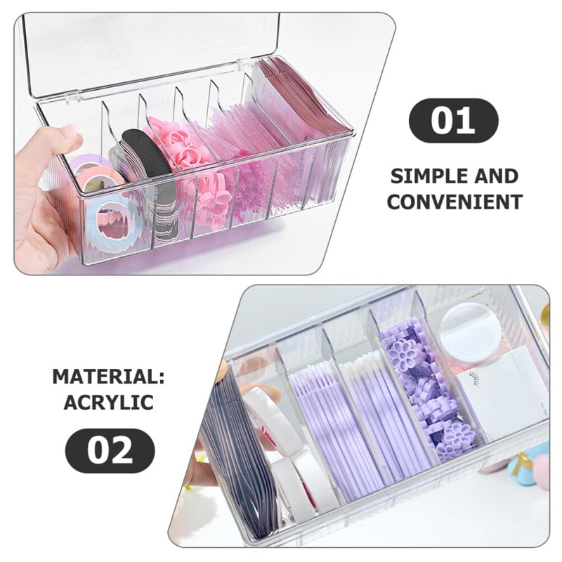 โปร่งใสEyelash Beauty Organize - Beauty Makeup Organizer บทวิจารณ์และราคา