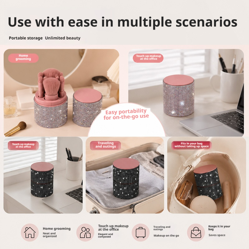 ที่เก็บแปรงแต่งหน้าแบบพกพาสำหร - Beauty Makeup Organizer บทวิจารณ์และราคา