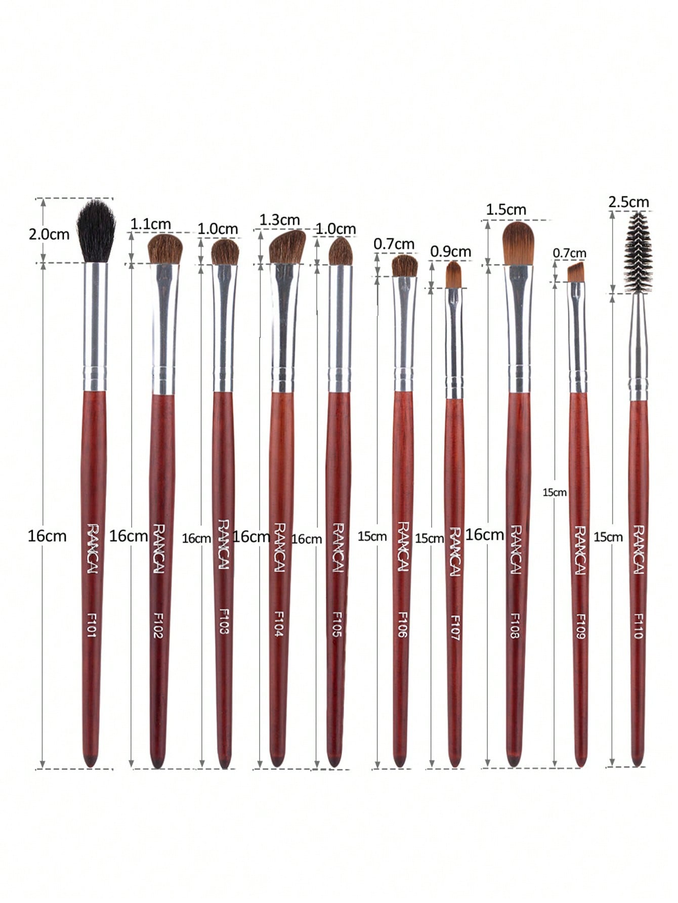 ชุดแปรงแต่งตาแบบมืออาชีพ 10 ชิ - Makeup Beauty Ro บทวิจารณ์และราคา