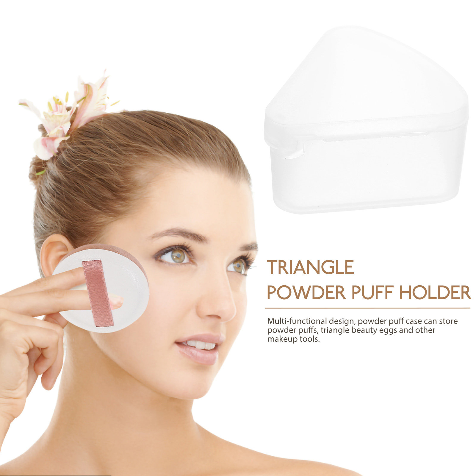 กล่องใส่พัฟแต่งหน้าทรงสามเหลี่ - Beauty Makeup Organizer บทวิจารณ์และราคา