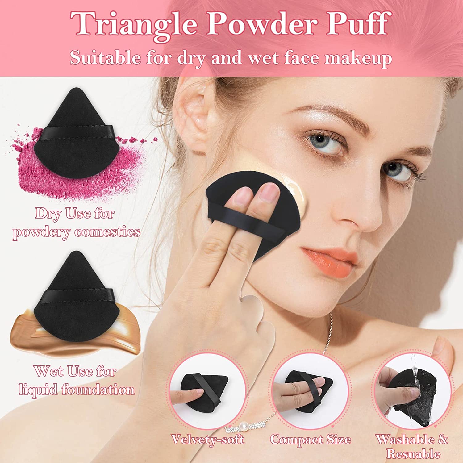 Applicators แต่งหน้าชุดสามเหลี - Makeup Beauty Ro บทวิจารณ์และราคา