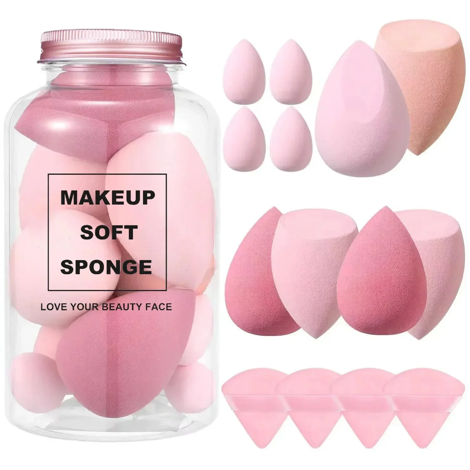 12/14 ชิ้นแต่งหน้าฟองน้ําเครื่ - Beauty Makeup Egg บทวิจารณ์และราคา