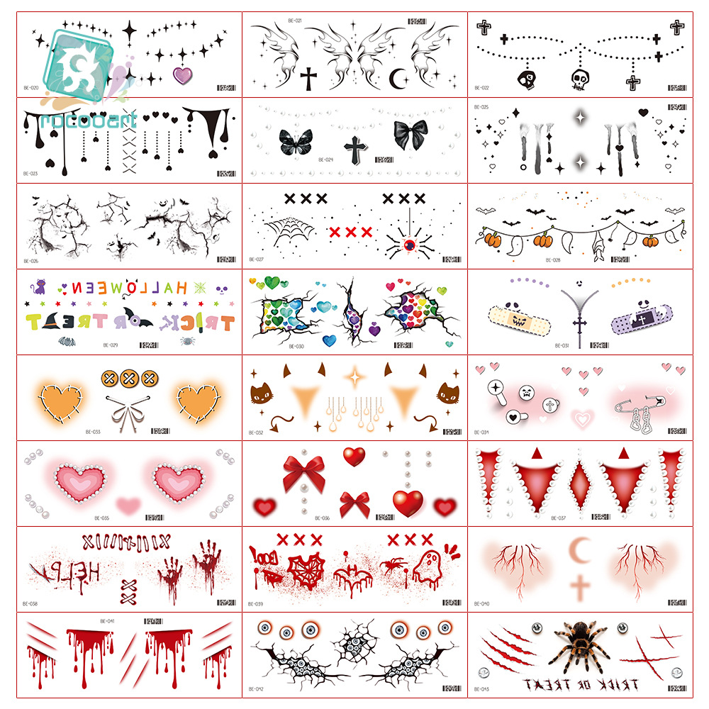 สติ๊กเกอร์แต่งหน้าฮาโลวีน 5 ชิ - Beauty Halloween Makeup บทวิจารณ์และราคา