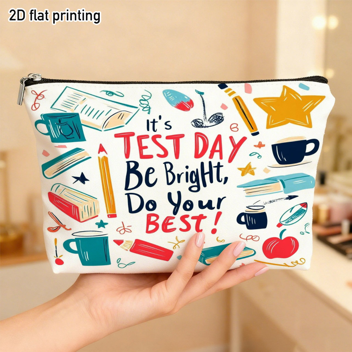 กระเป๋าเครื่องสำอางลายกราฟิกสำ - Beauty Makeup School บทวิจารณ์และราคา